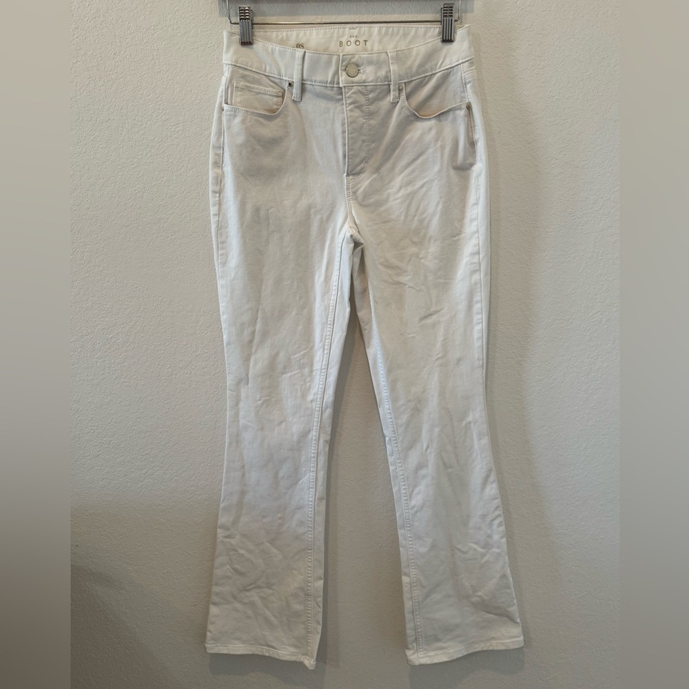 White House Black Market “The Boot” High-Rise White Pants